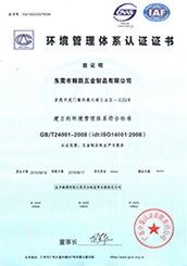 Environmental Management System Certificate